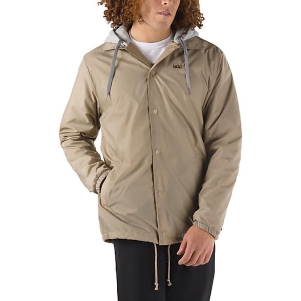 VANS • Men’s Taupe Riley Hooded Jacket - Picture 3 of 5